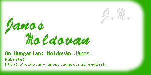janos moldovan business card