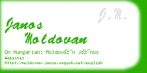 janos moldovan business card